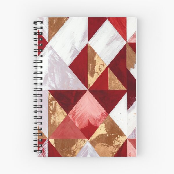 Item preview, Red White Gold Geometric Triangles designed and sold by SassyArtistry.