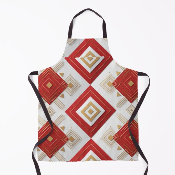 Item preview, Red Gold Diamond Geometric Pattern designed and sold by SassyArtistry.