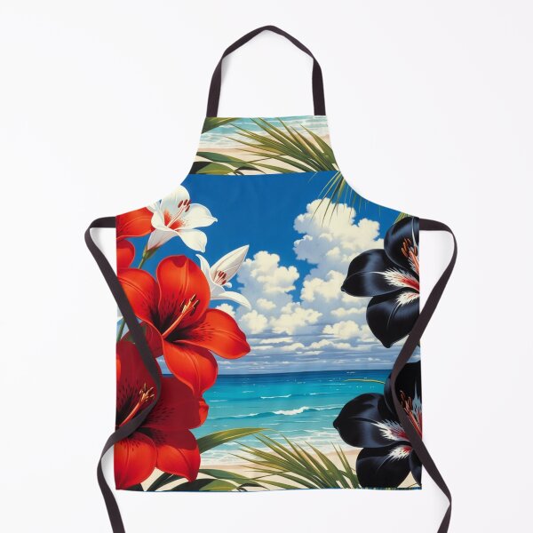 Item preview, Tropical Hibiscus Flowers Beach Ocean designed and sold by SassyArtistry.