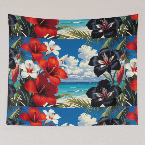 Item preview, Tropical Hibiscus Flowers Beach Ocean designed and sold by SassyArtistry.