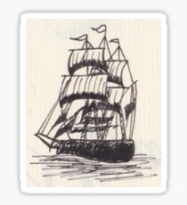 Inked Ship Sticker