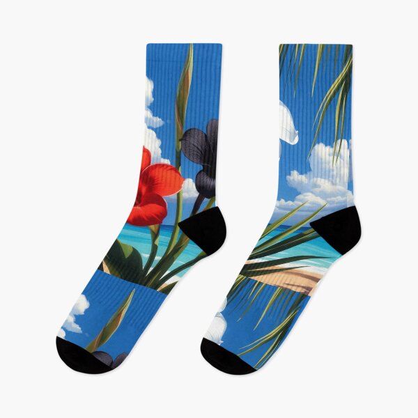 Item preview, Tropical Hibiscus Plumeria Beach Flowers designed and sold by SassyArtistry.