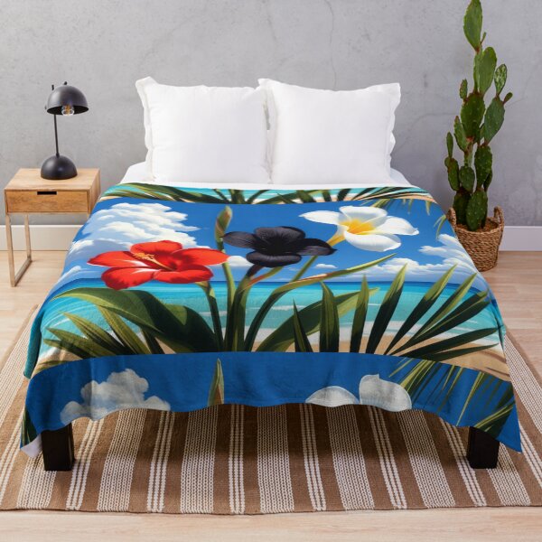 Item preview, Tropical Hibiscus Plumeria Beach Flowers designed and sold by SassyArtistry.