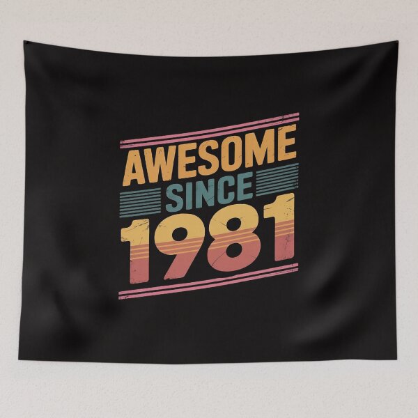 Item preview, Awesome Since 1981 43rd Birthday Gifts 43 Years Old designed and sold by banbopbii.
