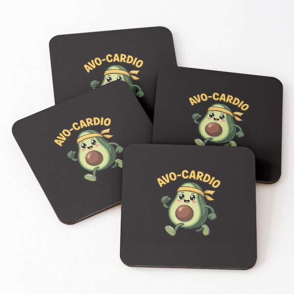 Item preview, Avo-Cardio Gym Workout Fitness Vegan Exercise Avocado Pun designed and sold by banbopbii.