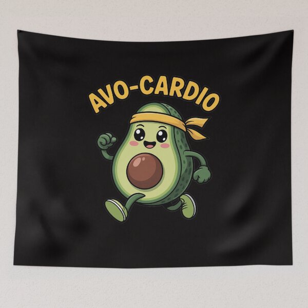 Item preview, Avo-Cardio Gym Workout Fitness Vegan Exercise Avocado Pun designed and sold by banbopbii.