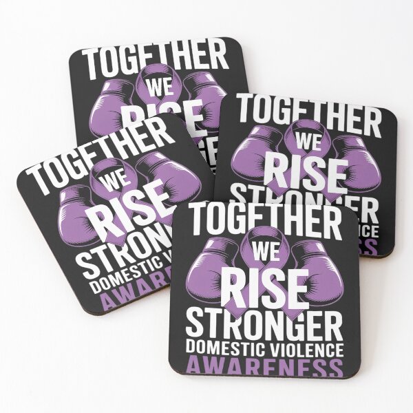 Item preview, Together We Rise Domestic Violence Awareness Purple Ribbon designed and sold by Dolostope.