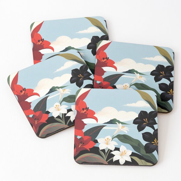 Item preview, Tropical Hibiscus Flowers Coastal Scene designed and sold by SassyArtistry.