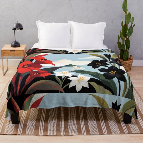 Item preview, Tropical Hibiscus Flowers Coastal Scene designed and sold by SassyArtistry.