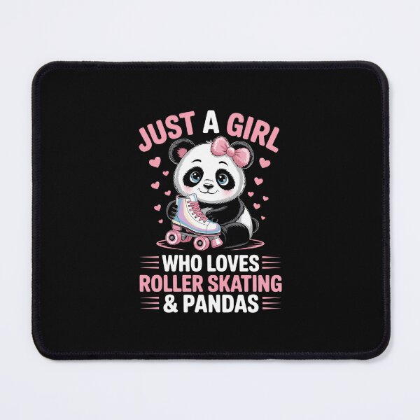 Item preview, Girl Loves Roller Skating & Pandas Roller Skate designed and sold by EllenJast.