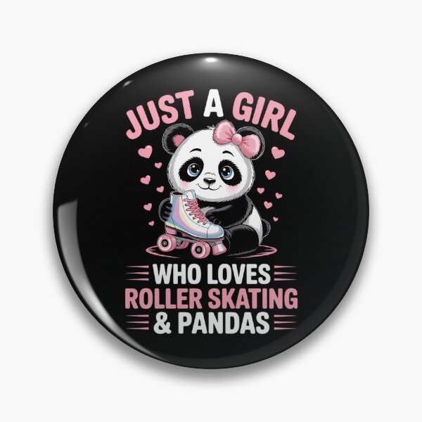 Item preview, Girl Loves Roller Skating & Pandas Roller Skate designed and sold by EllenJast.