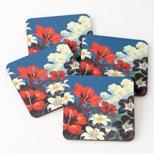 Item preview, Tropical Hibiscus Flowers Illustration designed and sold by SassyArtistry.