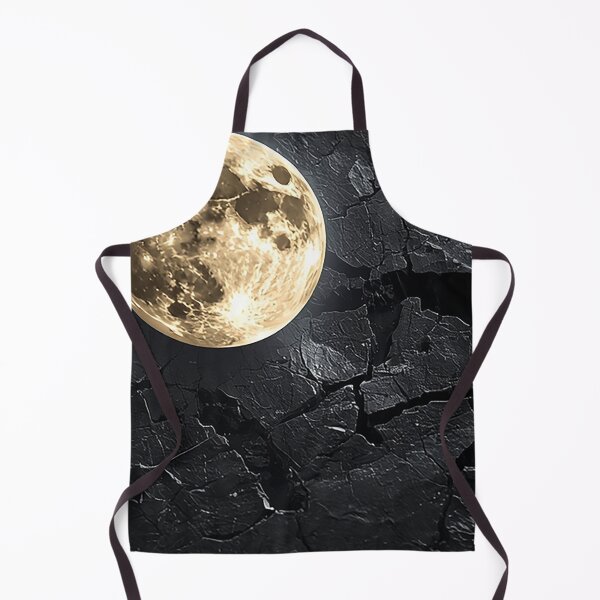Item preview, Glowing Full Moon on Dark Cracked Stone – Dark Fantasy Minimal Aesthetic designed and sold by Impact-Art.