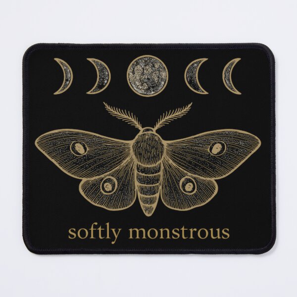 Item preview, Softly Monstrous Moth – Moon Phase Gothic Illustration designed and sold by Mouraludia.
