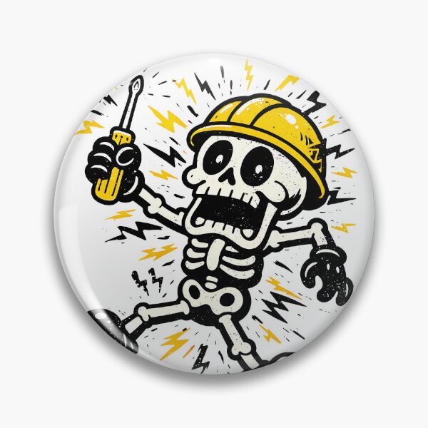 Item preview, Electrician Until the End - Funny Skeleton Job designed and sold by Frog Level Treasures.
