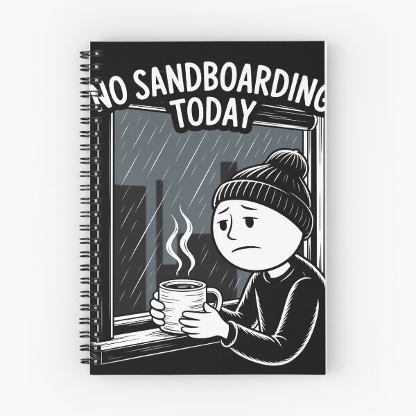 Item preview, No Sandboarding Today Sad Stick Man Women Joke designed and sold by AnimeManga2D.