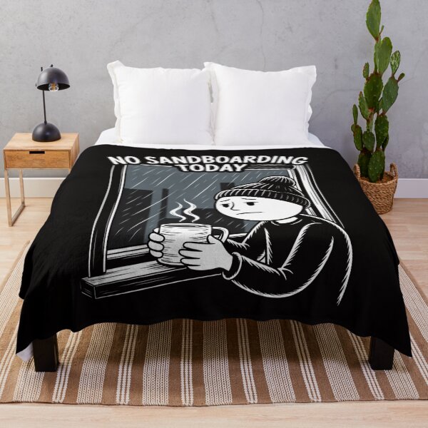 Item preview, No Sandboarding Today Sad Stick Man Women Joke designed and sold by AnimeManga2D.