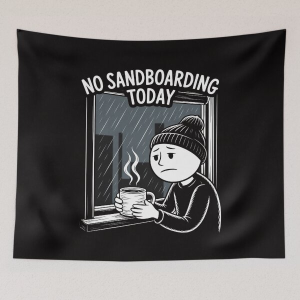 Item preview, No Sandboarding Today Sad Stick Man Women Joke designed and sold by AnimeManga2D.