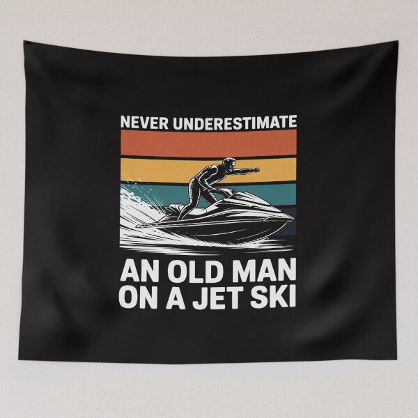 Item preview, Never Underestimate An Old Man Water Sport Jet Ski designed and sold by AnimeManga2D.