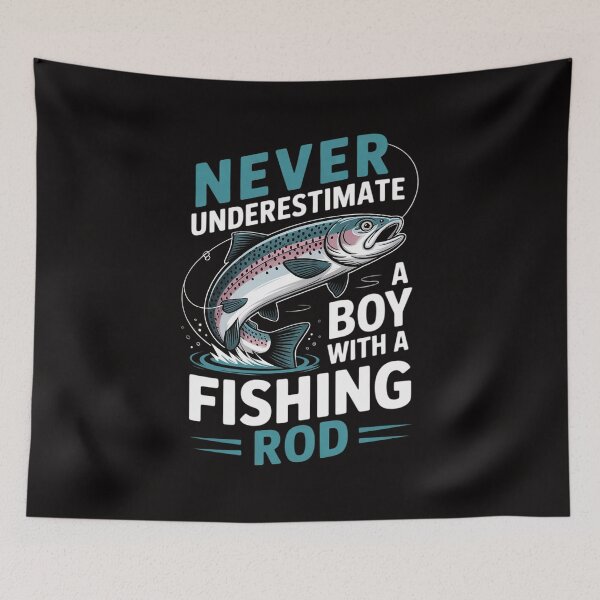 Item preview, Never Underestimate A Boy With A Fishing Rod Angling designed and sold by AnimeManga2D.