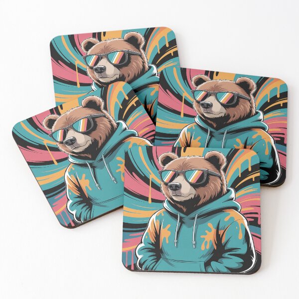 Item preview, Urban Hip Hop Teddy Bear in Sunglasses Cool Graffiti Graphic designed and sold by trinfhri.