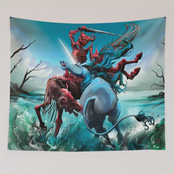 Item preview, Nuckelavee Battling A Unicorn designed and sold by ChoccyTheCat.