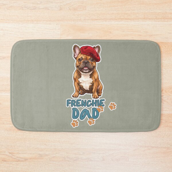 Item preview, Papá Frenchie: Divertido amante de los bulldogs franceses con boina parisina designed and sold by FrancophileFun.