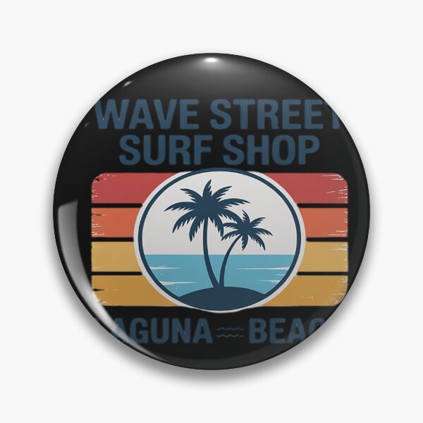 Artikelvorschau, Wave Street Circle Palmen am Strand Surf Shop Grafik entworfen und verkauft von trinfhri.