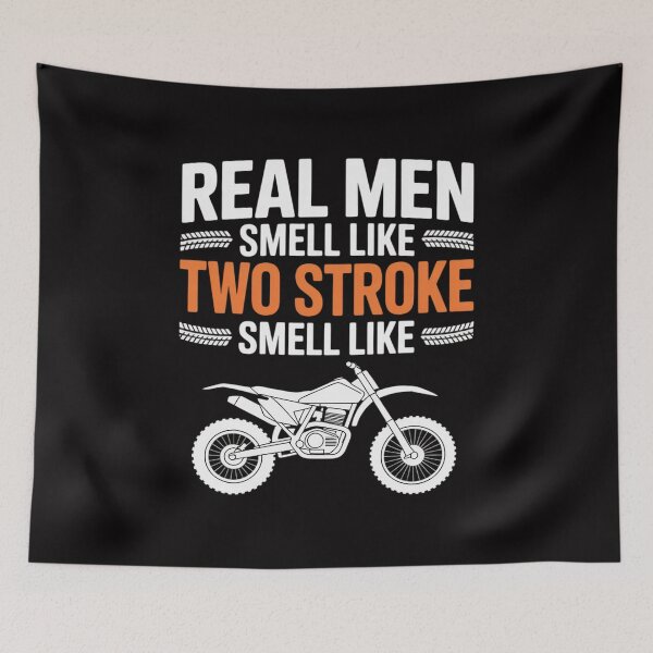 Item preview, Real Men Smell Like Two Stroke Dirt Bike Motocross designed and sold by tlallimicrichi.
