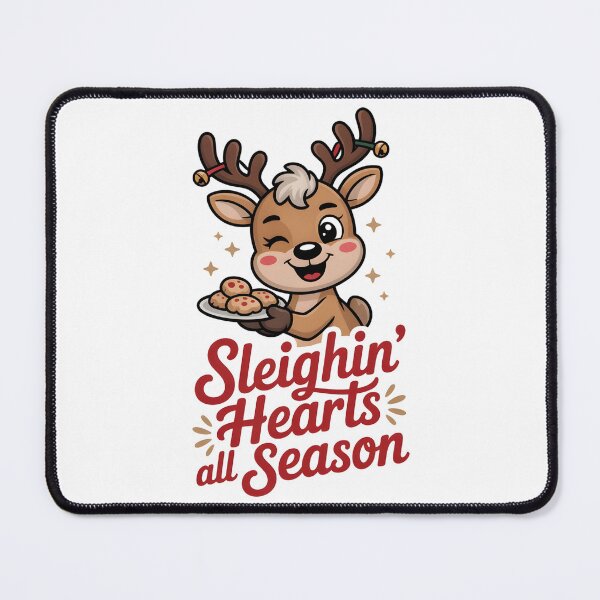 Item preview, Sleighin’ Hearts All Season Holiday T-Shirt designed and sold by SoftyDesigns.