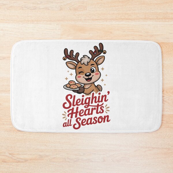 Item preview, Sleighin’ Hearts All Season Holiday T-Shirt designed and sold by SoftyDesigns.