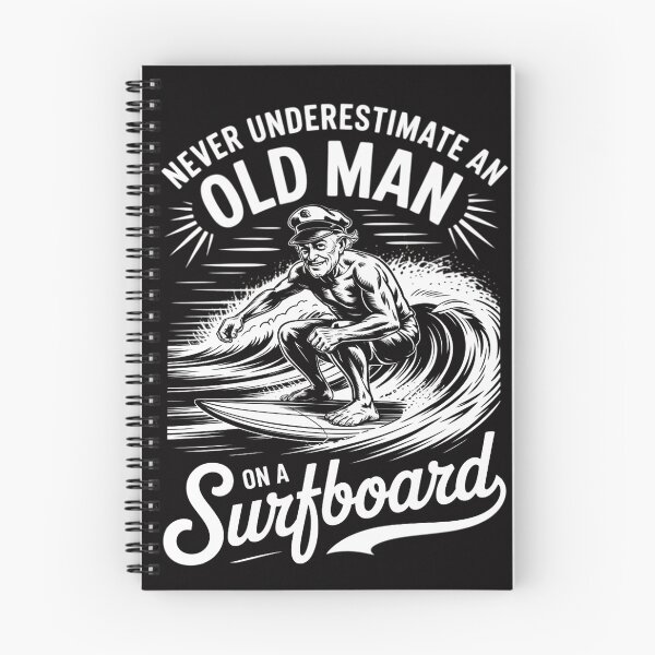 Item preview, Never Underestimate An Old Man on a Surfboard designed and sold by tlallimicrichi.