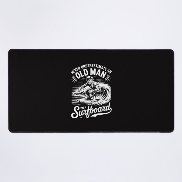 Item preview, Never Underestimate An Old Man on a Surfboard designed and sold by tlallimicrichi.