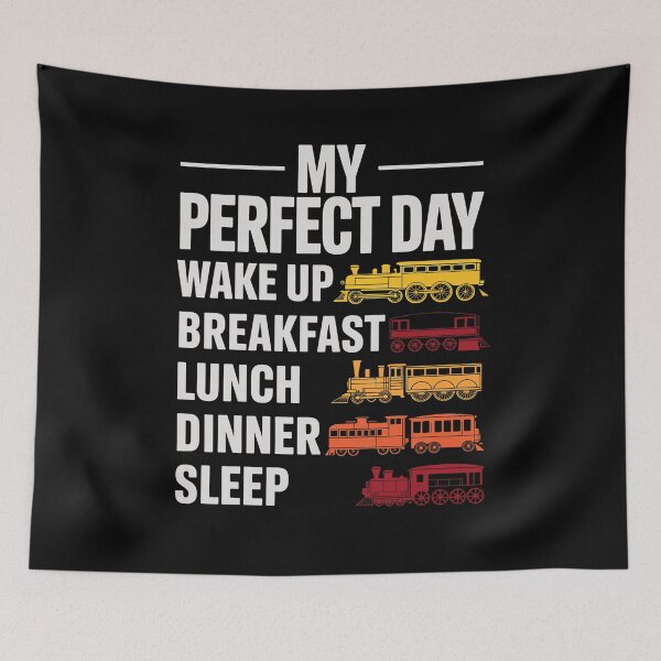Item preview, My Perfect Day - Model Train Lover Railroad Collector designed and sold by duolastgend.