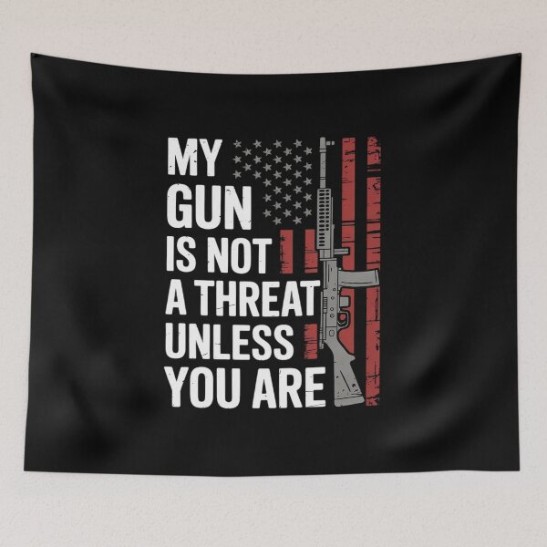Item preview, My Gun Is Not A Threat Unless You Are Gun Rights AR-15 Flag designed and sold by duolastgend.