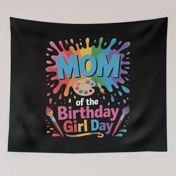 Item preview, Mom Of The Birthday Girl Little Artist Paint B-Day Party designed and sold by duolastgend.