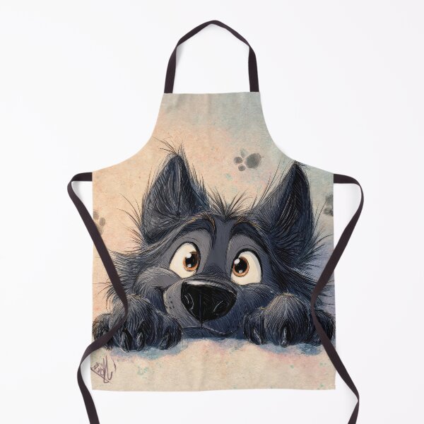 Item preview, Calupoh Dog Peeking over Wall 01 designed and sold by Elisabeth Lucas.