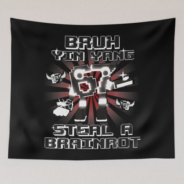 Item preview, Bruh Yin Yang 67 Six Seven 6-7 Funny Brainrot designed and sold by stershopepie.