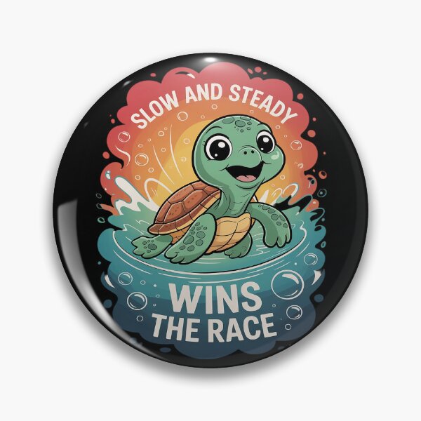 Item preview, Slow and Steady Wins The Race Funny Sea Turtle Environment designed and sold by skanderio.