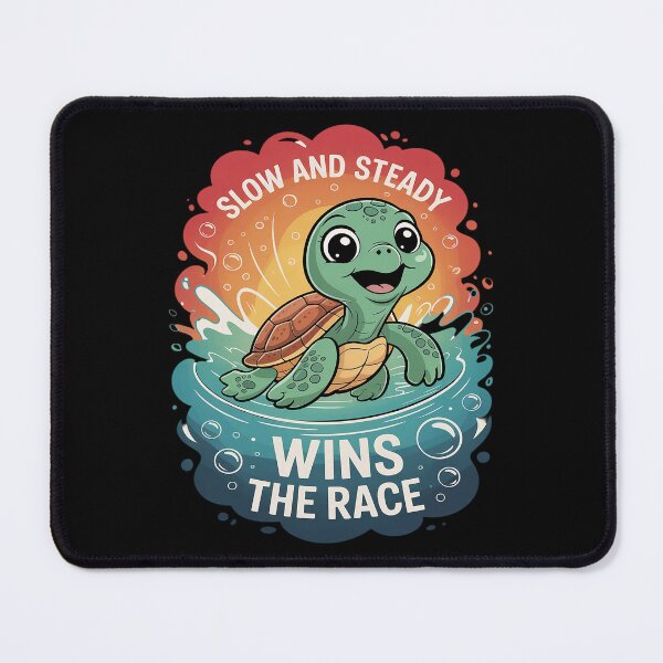 Item preview, Slow and Steady Wins The Race Funny Sea Turtle Environment designed and sold by skanderio.