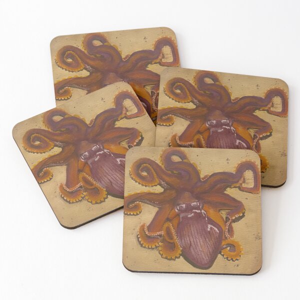 Item preview, Octopus gouache painting designed and sold by June Clancy.