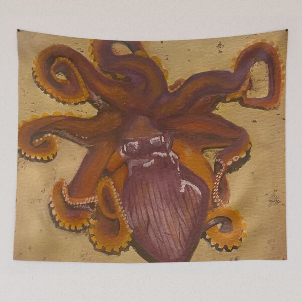Item preview, Octopus gouache painting designed and sold by June Clancy.