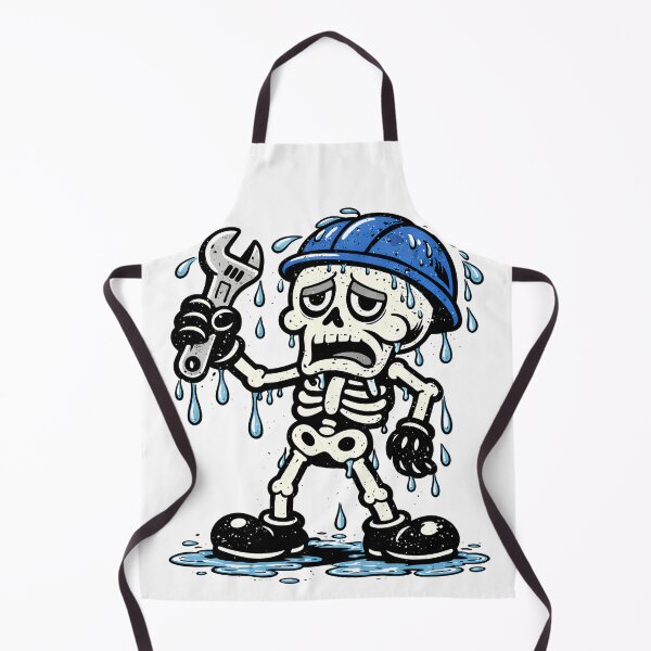 Item preview, Soaked to the Bone | Funny Water Utility Maintenance Skeleton designed and sold by Frog Level Treasures.