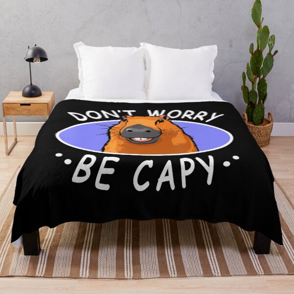 Item preview, Capybara Don't Worry Be Capy Funny Capybara designed and sold by PaulaStokes2.