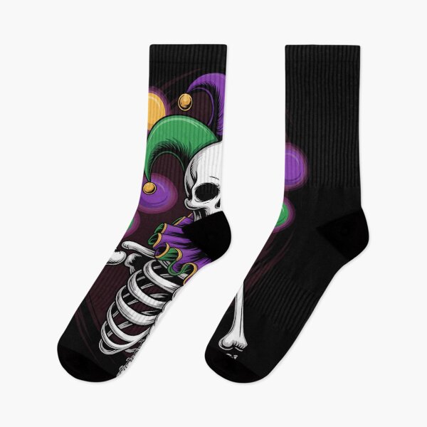 Item preview, Mardi Gras Skeleton Skull Jester Juggling Colorful designed and sold by duolastgend.