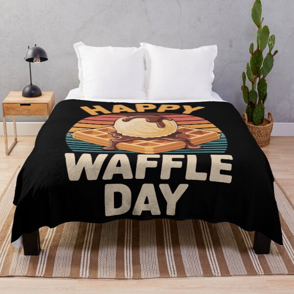 Item preview, Happy Waffle Day Ice Cream Chocolate Fun designed and sold by EllenJast.