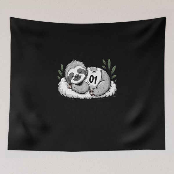 Item preview, Snoozing Sloth Nap Marathon Runner Funny Minimalist Running designed and sold by imsamaharem.