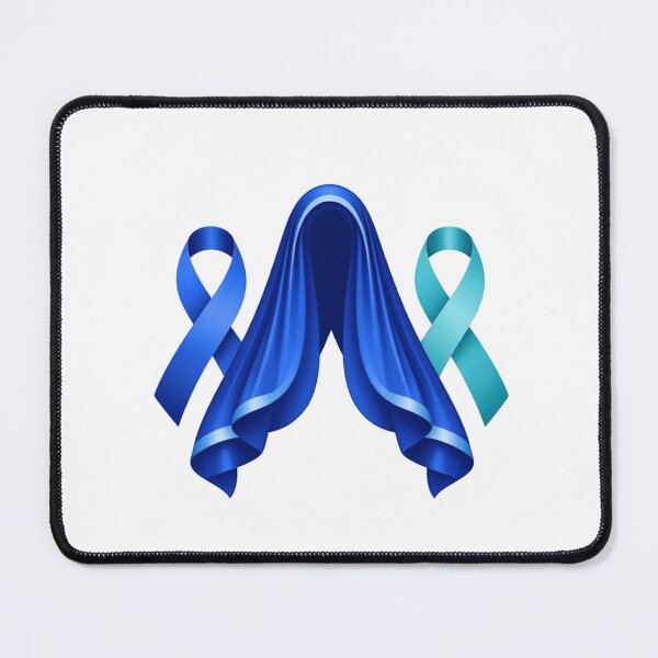Item preview, Feminist Mary - Survivor Awareness Ribbons - Blue Teal designed and sold by EvergreenRevolt.