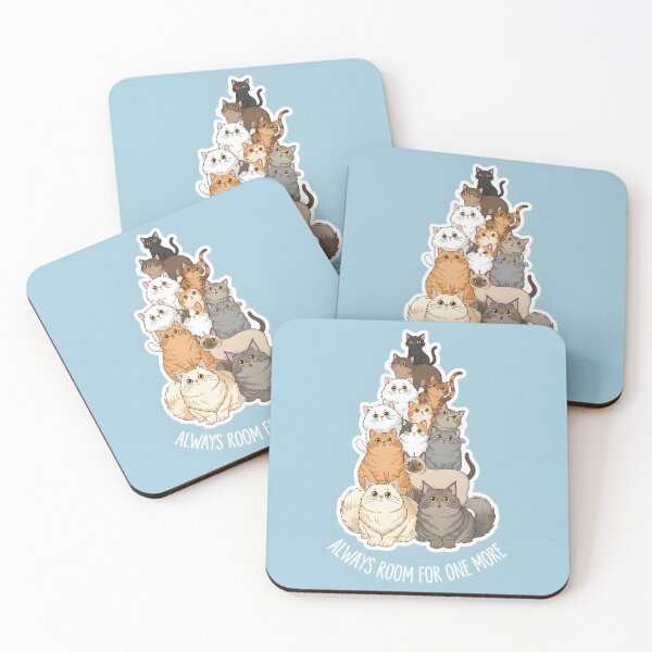 Item preview, Adorable Tower of Cats Sticker with Heartwarming Text designed and sold by homydesign.