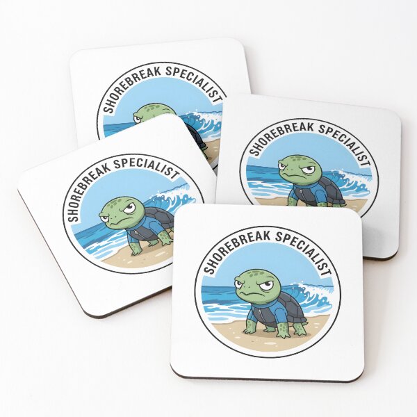 Item preview, Grumpy Sea Turtle Shorebreak Specialist Sticker designed and sold by homydesign.